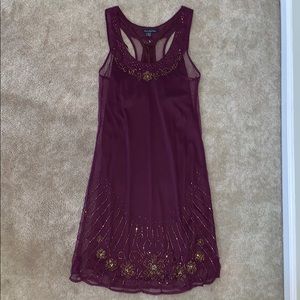 American Eagle beaded purple dress